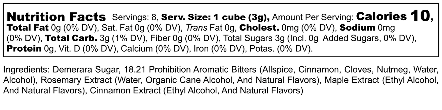 Winter Spiced (Maple, Rosemary & Cinnamon) Old Fashioned Instant Cocktail
