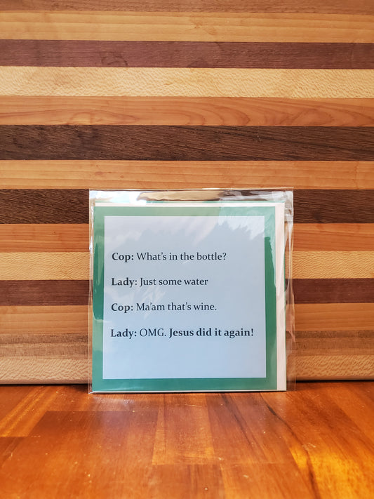 He Did It Again Greeting Card