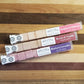 instant cocktail cubes, including 3 different flavors. Sugar cubes infused with bitters, fruits, and natural flavors. Each flavor is packaged in an 8-count tube. Flavors include Berries and Vanilla (Wild Berry, Cherry and Vanilla), Blueberry Lavender (Blueberry, Lavender with a Hint of Lemon) and Raspberry Hibiscus.